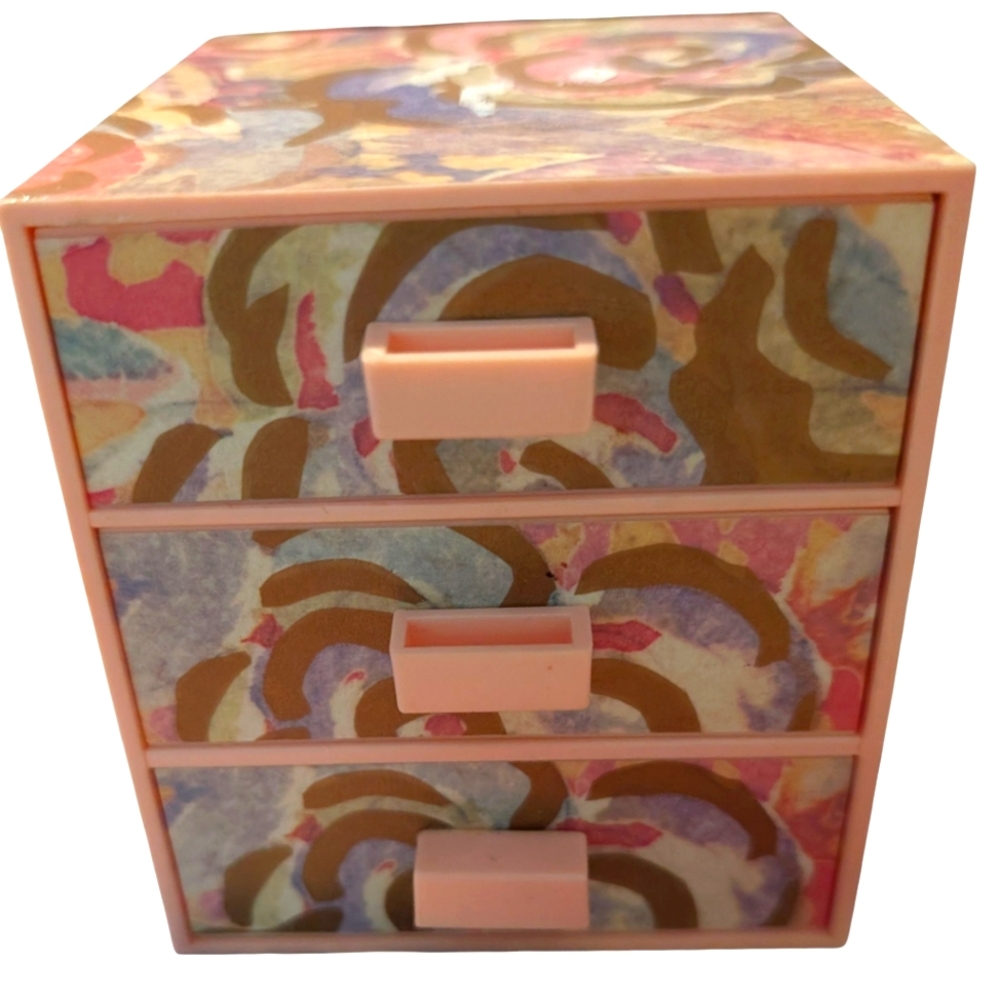 Avon Floral Impressions Jewelry storage Box 3 Draw 1988 cottagecore